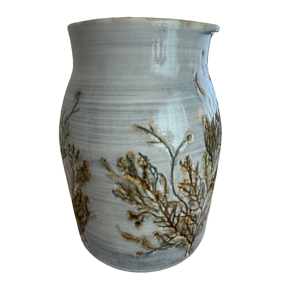 Vintage Destinos SA Portugal Vase Botanical Design Grays & Browns